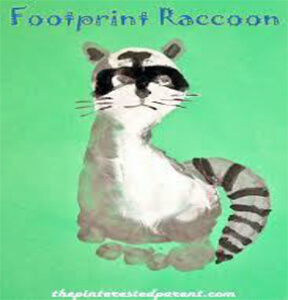 footprint raccoon craft